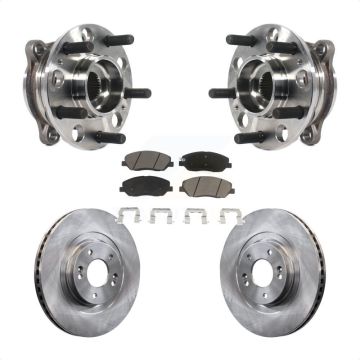 Front Hub Bearing Assembly Disc Brake Rotors And Pads Kit For Hyundai Santa Fe XL 3.3L KBB-122386