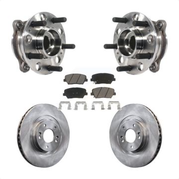 Front Hub Bearing Disc Brake Rotor Pad Kit For 2015-2016 Hyundai Santa Fe Sport 2.4L 2.0L KBB-122388