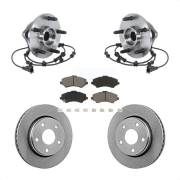 Front Hub Bearing Assembly Disc Brake Rotors And Ceramic Pads Kit For Jeep Wrangler JK KBB-122391