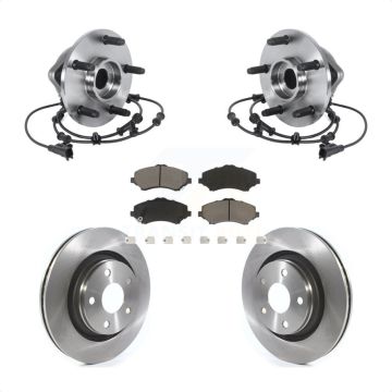 Front Hub Bearing Assembly Disc Brake Rotors And Ceramic Pads Kit For Jeep Wrangler JK KBB-122392