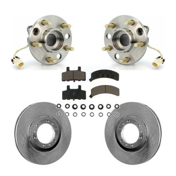 Front Hub Bearing Brake Rotor & Pad Kit For Cadillac DeVille Fleetwood 60 Special Chassis KBB-122394