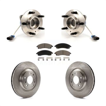 Front Hub Bearing Assembly Disc Brake Rotor Pads Kit For 2004-2005 Pontiac Bonneville GXP KBB-122396