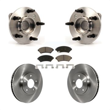 Front Hub Bearing Assembly Brake Rotor & Pad Kit For Chevrolet Impala Monte Carlo Non-ABS KBB-122398