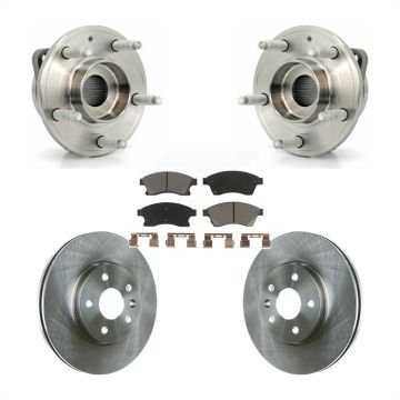 Front Hub Bearing Brake Rotor & Pad Kit For 14-15 Chevrolet Cruze With 16" Factory Wheels KBB-122402