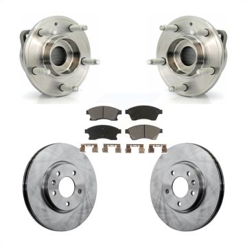 Front Hub Bearing Assembly Disc Brake Rotors And Pads Kit For 2012-2013 Buick Verano KBB-122404