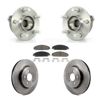 Front Hub Bearing Brake Rotor & Pads Kit For Dodge Chrysler 300 Charger Challenger Magnum KBB-122408
