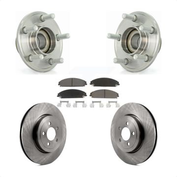 Front Hub Bearing Brake Rotor & Pads Kit For Dodge Chrysler 300 Charger Challenger Magnum KBB-122409