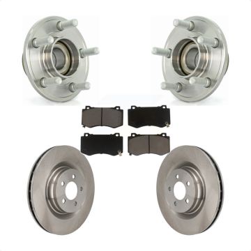 Front Hub Bearing Brake Rotor & Pads Kit For Dodge Chrysler 300 Charger Challenger Magnum KBB-122410