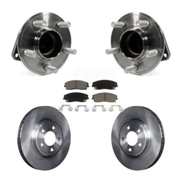 Front Hub Bearing Assembly Brake Rotor Pads Kit For Dodge Charger Chrysler 300 Challenger KBB-122411