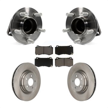 Front Hub Bearing Assembly Brake Rotor Pads Kit For Dodge Charger Challenger Chrysler 300 KBB-122413