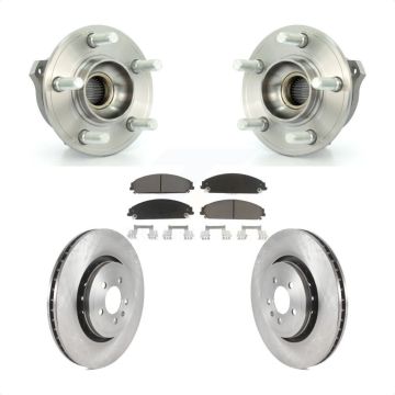 Front Hub Bearing Brake Rotor & Pad Kit For Dodge Charger With 370mm Diameter KBB-122415