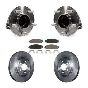Front Hub Bearing Brake Rotor Pad Kit For Dodge Charger GT with RWD Without Brembo Brakes KBB-122420