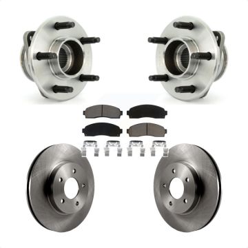 Front Hub Bearing Brake Rotor & Pads Kit For Saturn Vue Pontiac Torrent Chevrolet Equinox KBB-122422