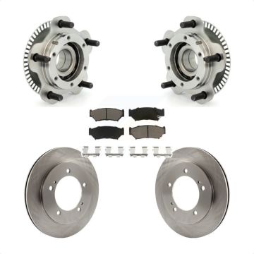 Front Hub Bearing Disc Brake Rotor Pads Kit For 2001-2004 Chevrolet Tracker Suzuki Vitara KBB-122431