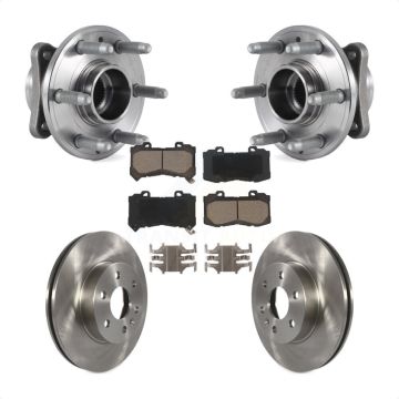 Front Hub Bearing Brake Rotor And Pad Kit For 2015-2020 Chevrolet Colorado GMC Canyon 4WD KBB-122433