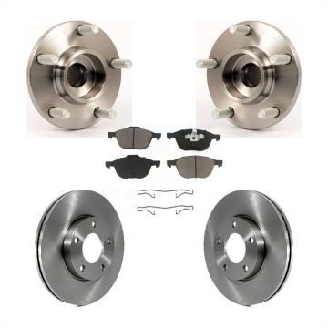 Front Hub Bearing Assembly Disc Brake Rotors And Ceramic Pads Kit For Mazda 3 2.0L KBB-122436