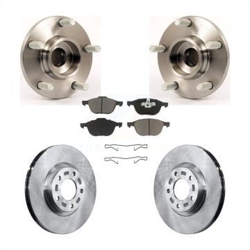 Front Hub Bearing Assembly Disc Brake Rotors And Ceramic Pads Kit For Mazda 3 2.3L KBB-122437