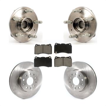 Front Hub Bearing Assembly Brake Rotor Pad Kit For 2014 Cadillac CTS With Brembo Calipers KBB-122446