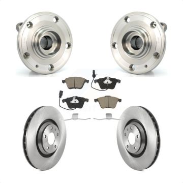 Front Hub Bearing Assembly Disc Brake Rotors And Ceramic Pads Kit For Audi TT Quattro TTS KBB-122447