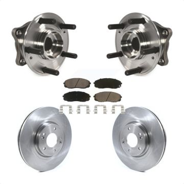 Front Hub Bearing Assembly Disc Brake Rotor And Ceramic Pads Kit For 2015-2021 Kia Sedona KBB-122448