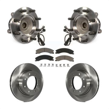 Front Hub Bearing Assembly Brake Rotor Pads Kit For 2012-2021 Nissan NV2500 NV3500 NV1500 KBB-122450
