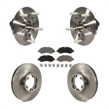 Front Hub Bearing Brake Rotor And Pad Kit For Ford Transit-350 HD With Single Rear Wheels KBB-122452