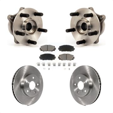 Front Hub Bearing Assembly Disc Brake Rotor Pad Kit For Toyota Prius Lexus CT200h Plug-In KBB-122453