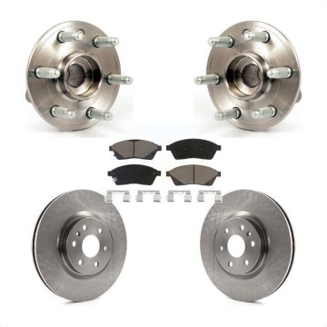 Front Hub Bearing Assembly Disc Brake Rotors And Pads Kit For Cadillac SRX Saab 9-4X KBB-122454