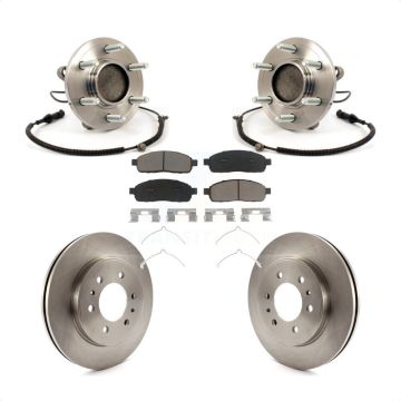 Front Hub Bearing Assembly Disc Brake Rotors And Ceramic Pads Kit For 2009 Ford F-150 RWD KBB-122456