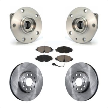 Front Hub Bearing Assembly Disc Brake Rotor Pad Kit For Volkswagen Golf SportWagen e-Golf KBB-122460