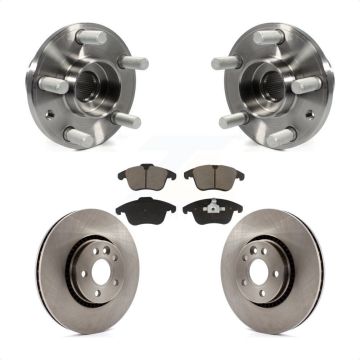 Front Hub Bearing Assembly Disc Brake Rotors And Pads Kit For 2008-2015 Land Rover LR2 KBB-122472