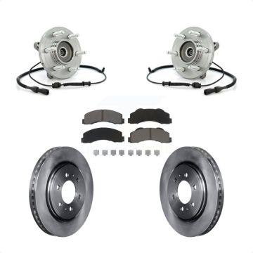 Front Hub Bearing Disc Brake Rotor Pad Kit For 2010 Ford Expedition Lincoln Navigator 4WD KBB-122475