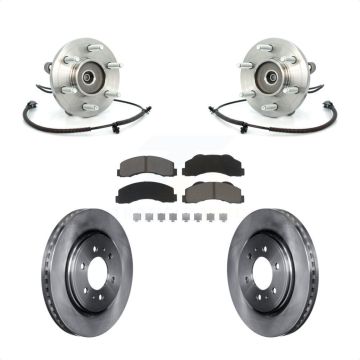 Front Hub Bearing Disc Brake Rotor & Pads Kit For Ford F-150 Expedition Lincoln Navigator KBB-122478