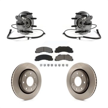 Front Hub Bearing Assembly Disc Brake Rotors And Ceramic Pads Kit For Ford F-150 KBB-122480