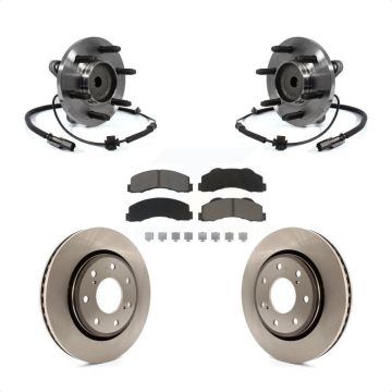 Front Hub Bearing Disc Brake Rotor Pad Kit For 2011-2014 Ford F-150 RWD With 7 Lug Wheels KBB-122481