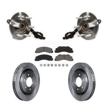 Front Hub Bearing Assembly Disc Brake Rotors And Ceramic Pads Kit For Ford F-150 KBB-122482