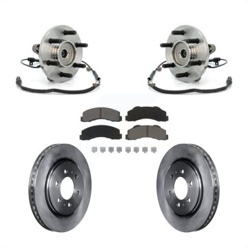 Front Hub Bearing Assembly Disc Brake Rotors And Ceramic Pads Kit For Ford F-150 KBB-122483