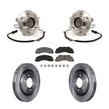 Front Hub Bearing Assembly Disc Brake Rotors And Ceramic Pads Kit For 2010 Ford F-150 RWD KBB-122484