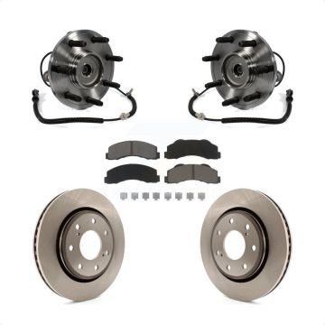 Front Hub Bearing Assembly Disc Brake Rotors And Ceramic Pads Kit For Ford F-150 KBB-122485