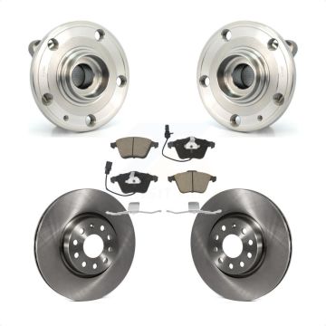 Front Hub Bearing Assembly Disc Brake Rotors And Ceramic Pads Kit For Volkswagen CC KBB-122493