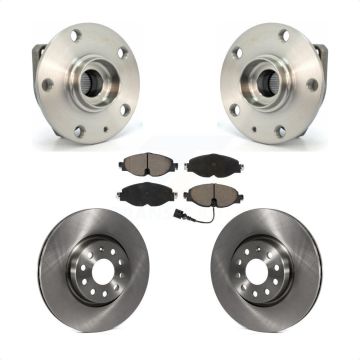 Front Hub Bearing Assembly Disc Brake Rotors And Pads Kit For Volkswagen Golf Alltrack KBB-122494