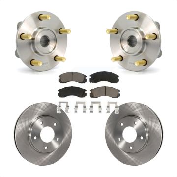 Front Hub Bearing Assembly Disc Brake Rotor And Pads Kit For 2000 Mitsubishi Eclipse 3.0L KBB-122496