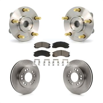 Front Hub Bearing Assembly Disc Brake Rotor And Ceramic Pads Kit For 1998 Eagle Talon AWD KBB-122498