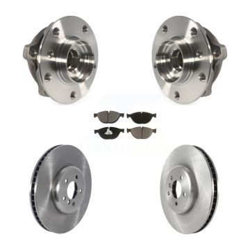 Front Hub Bearing Assembly Disc Brake Rotor And Pad Kit For BMW 750i xDrive 750Li 550i GT KBB-122501
