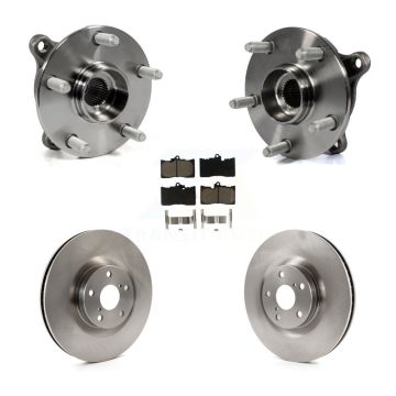 Front Hub Bearing Disc Brake Rotor Pads Kit (5Pc) For Lexus IS300 IS350 GS350 RC350 RC300 KBB-122502