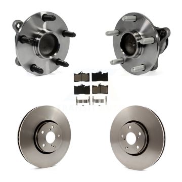 Front Hub Bearing Disc Brake Rotor Pad Kit (5Pc) For Lexus IS350 GS350 GS450h GS430 GS460 KBB-122503