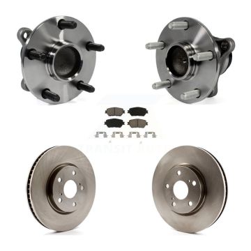 Front Hub Bearing Assembly Disc Brake Rotors And Pads Kit (5Pc) For Lexus IS250 GS300 KBB-122510