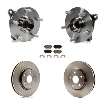 Front Hub Bearing Assembly Disc Brake Rotors And Pads Kit (5Pc) For Lexus IS250 GS300 AWD KBB-122511