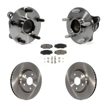 Front Hub Bearing Assembly Disc Brake Rotors And Ceramic Pads Kit For Lexus IS250 RWD KBB-122524