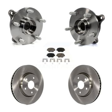 Front Hub Bearing Assembly Disc Brake Rotors And Ceramic Pads Kit For Lexus IS250 KBB-122526